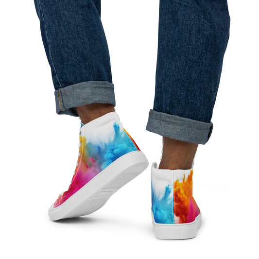 Paint & Powder Men’s High Top Canvas Shoes