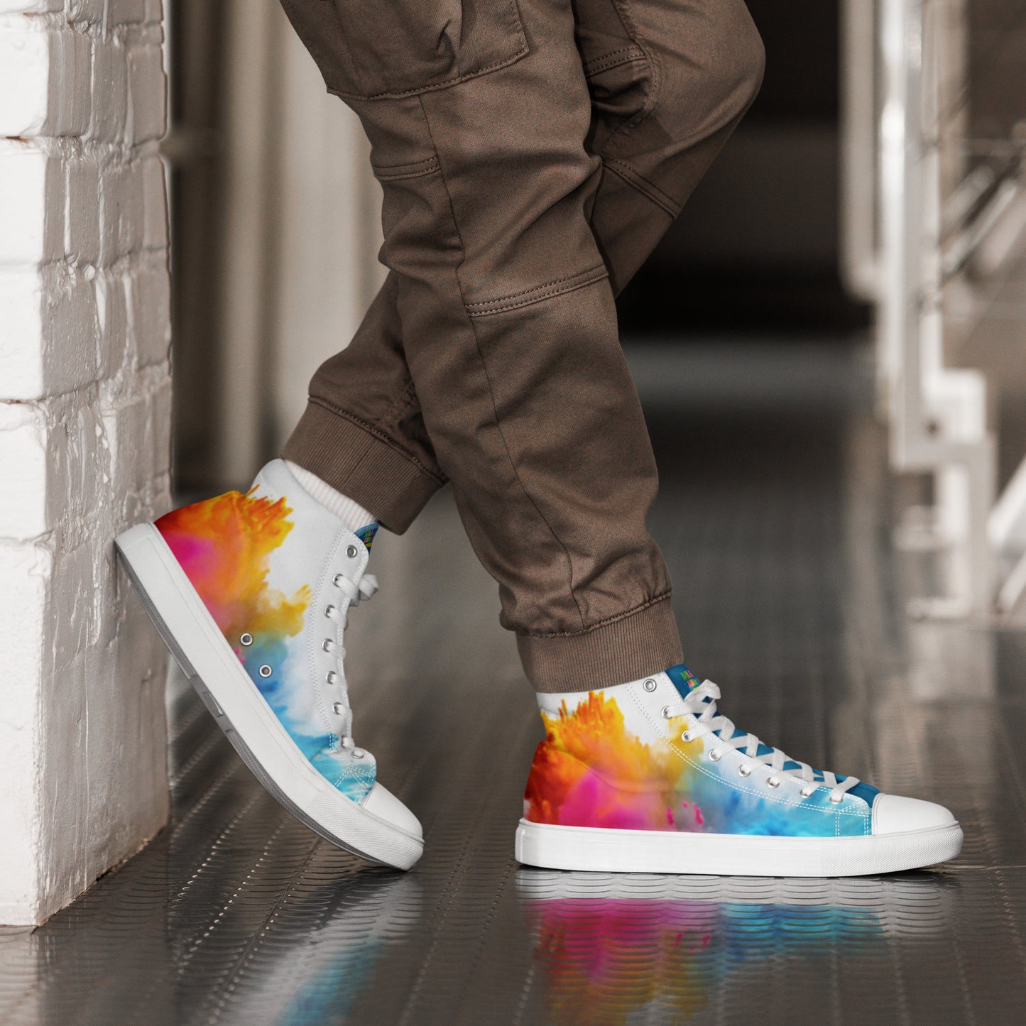 Paint & Powder Men’s High Top Canvas Shoes